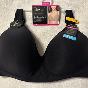 Bali Comfort Black Wirefree Lined Bra Size 42DD